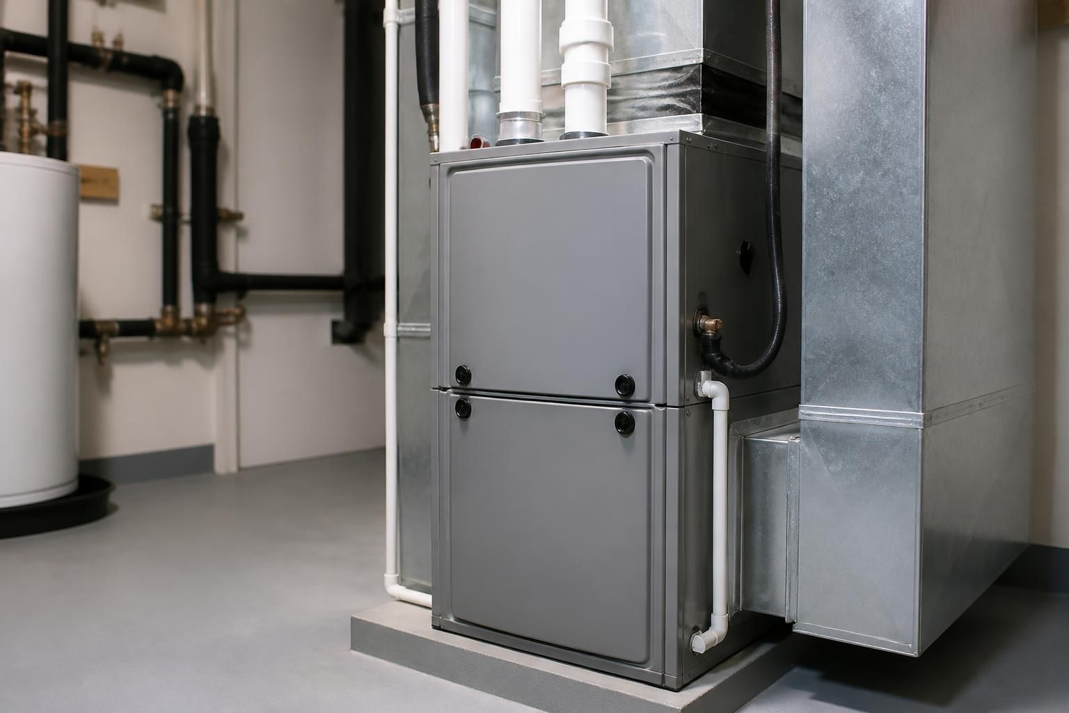 Clean HVAC unit in a well-kept utility room